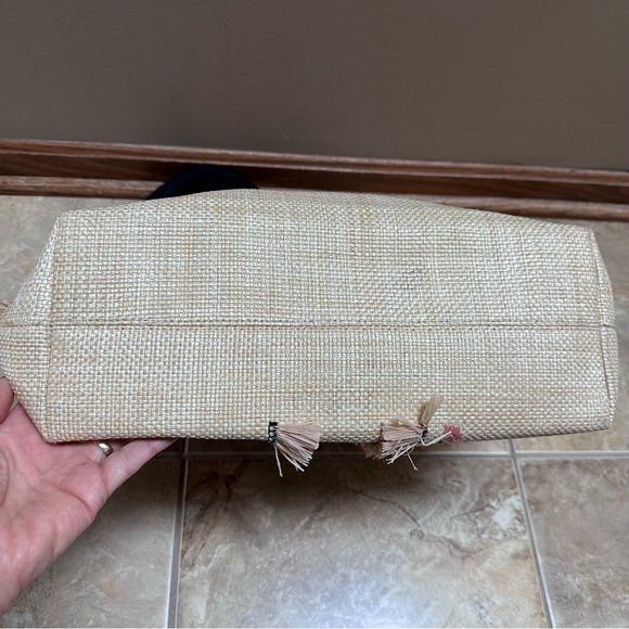 Stella & Dot Antibes Embroidered Palm Tote EUC - Picture 10 of 16